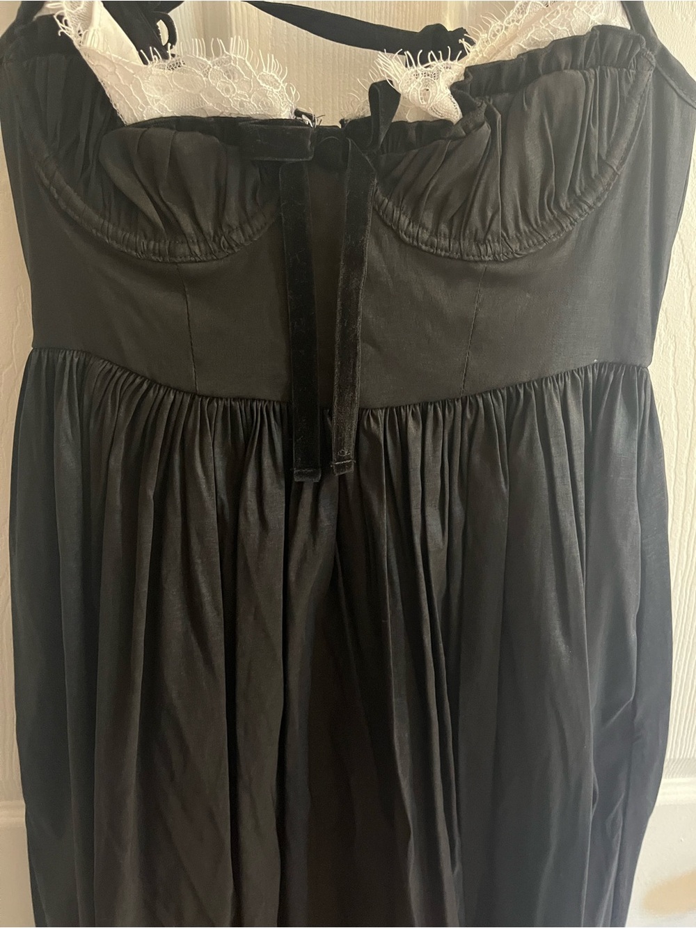 For Love and Lemons Midi Maxi Dress Doris Black Lace Bustier size XS - Picture 3 of 11